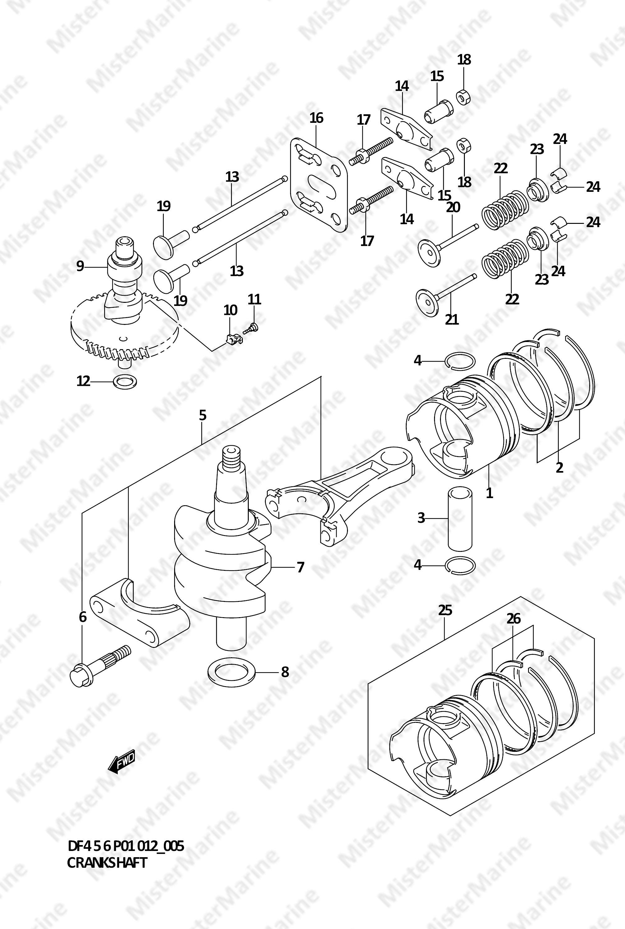 FIG.5 (1-B-6) CRANKSHAFT