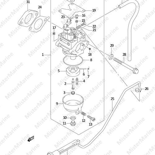 FIG.11 (1-B-12) CARBURETOR (DF6 P01)