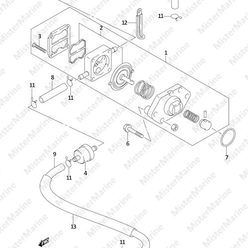 FIG.12 (1-B-13) FUEL PUMP (DF4)