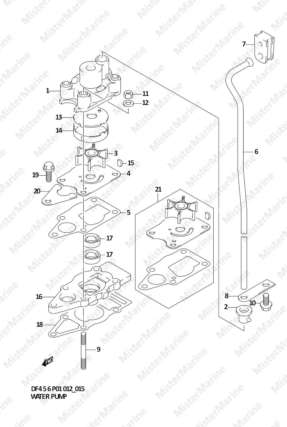 FIG.15 (1-C-2) WATER PUMP