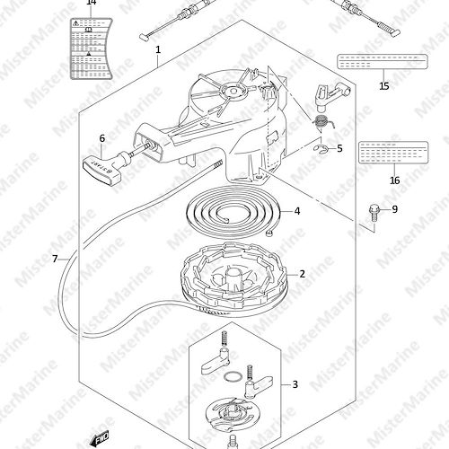 FIG.16 (1-C-3) RECOIL STARTER