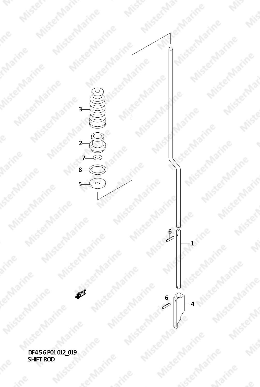 FIG.19 (1-C-6) SHIFT ROD