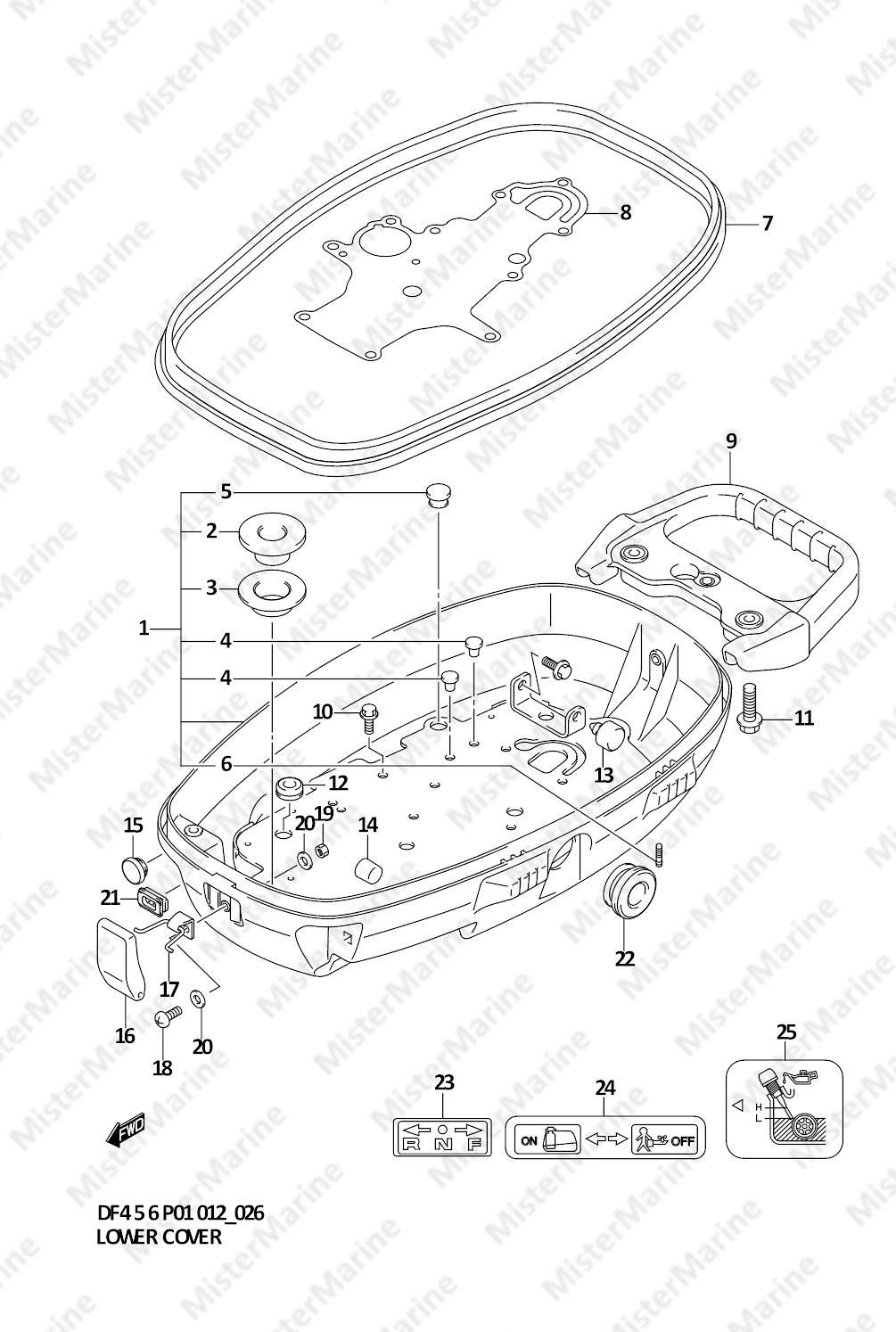 FIG.26 (1-C-14) LOWER COVER (DF4 P01)