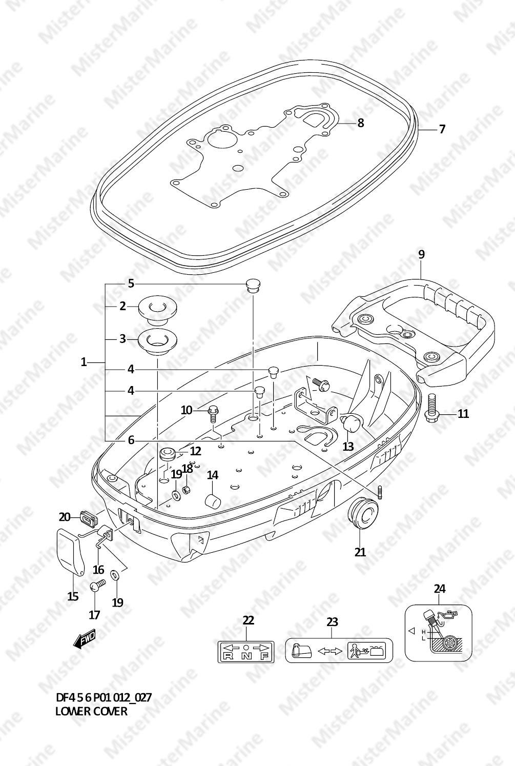 FIG.27 (1-C-15) LOWER COVER (DF5 P01)