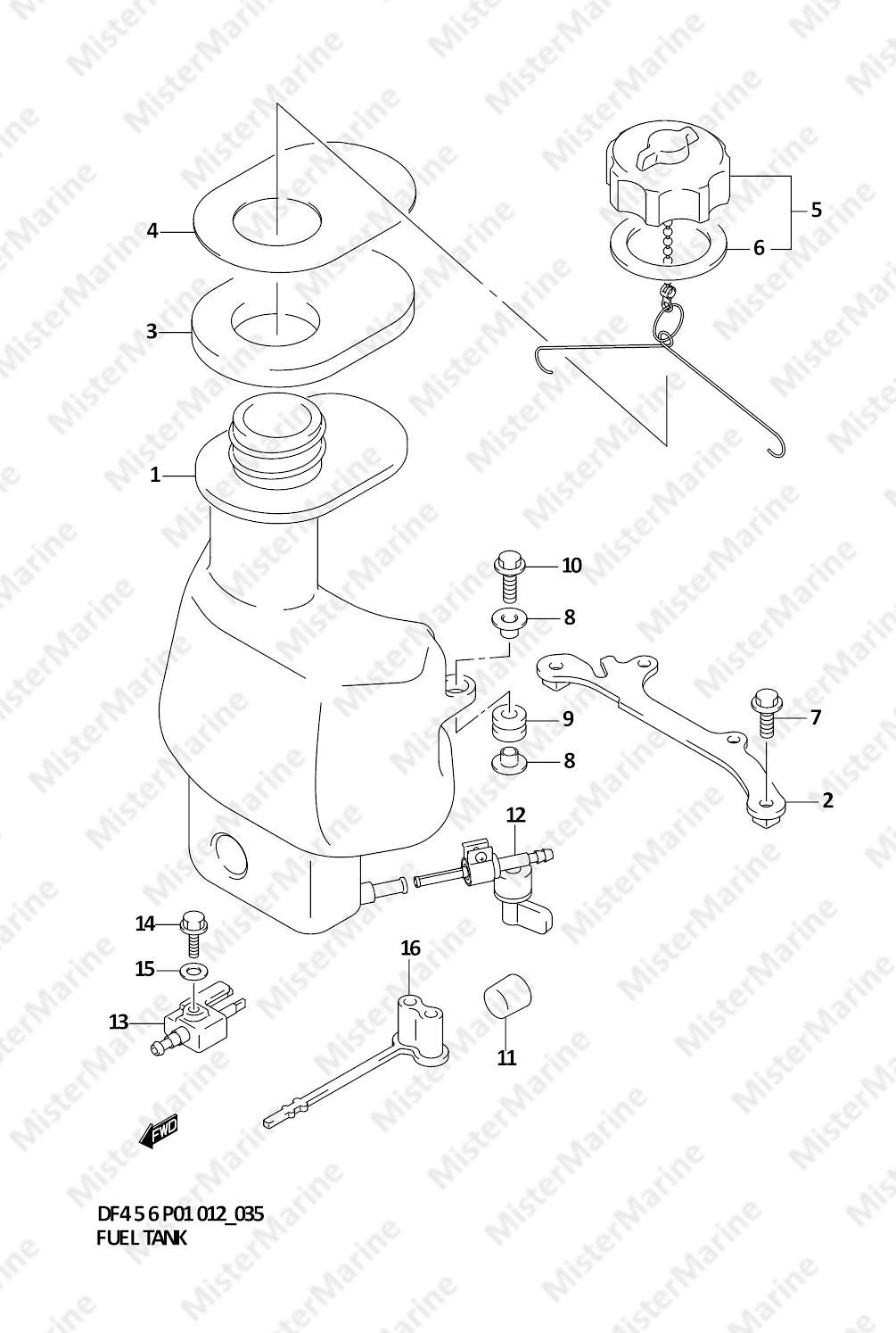 FIG.35 (1-D-9) FUEL TANK (DF6 P01)