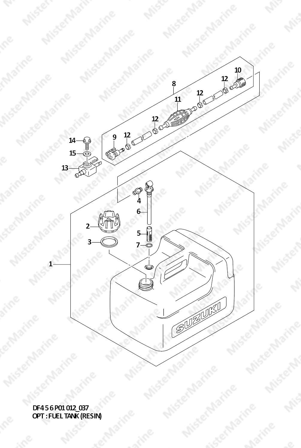 FIG.37 (1-D-11) OPT : FUEL TANK (RESIN) (DF4 P01)