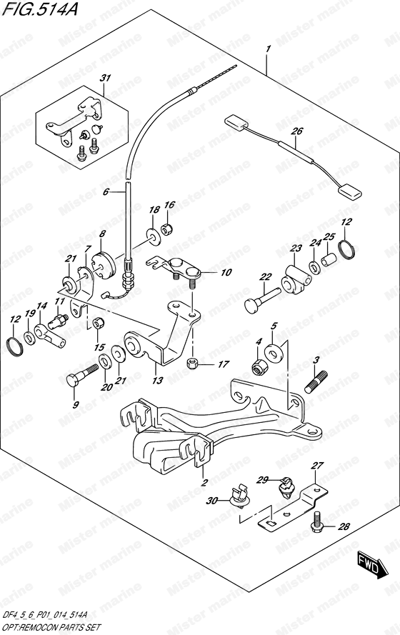 FIG.41 (1-E-2) OPT:REMOCON PARTS SET