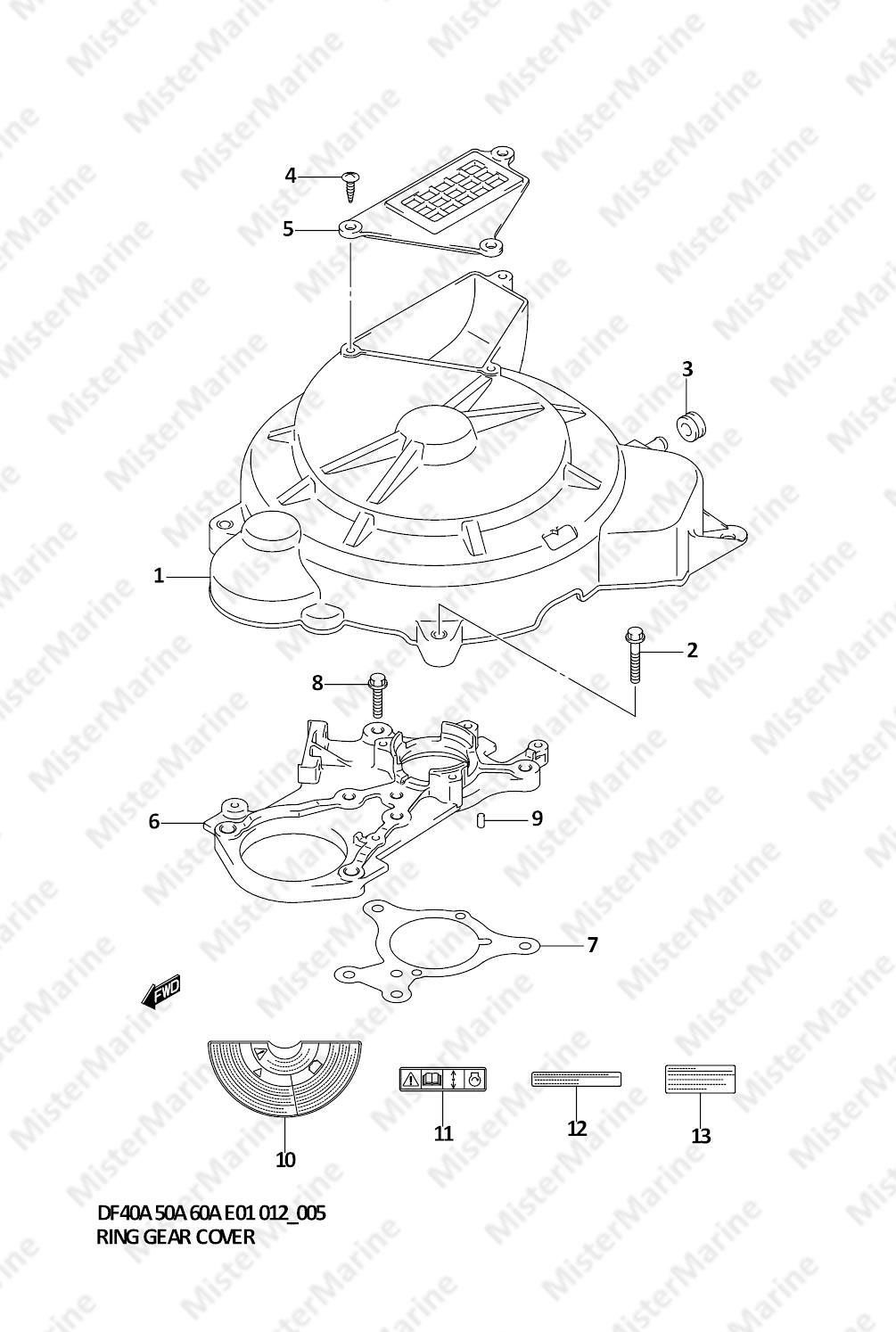 FIG.5 (1-B-6) RING GEAR COVER