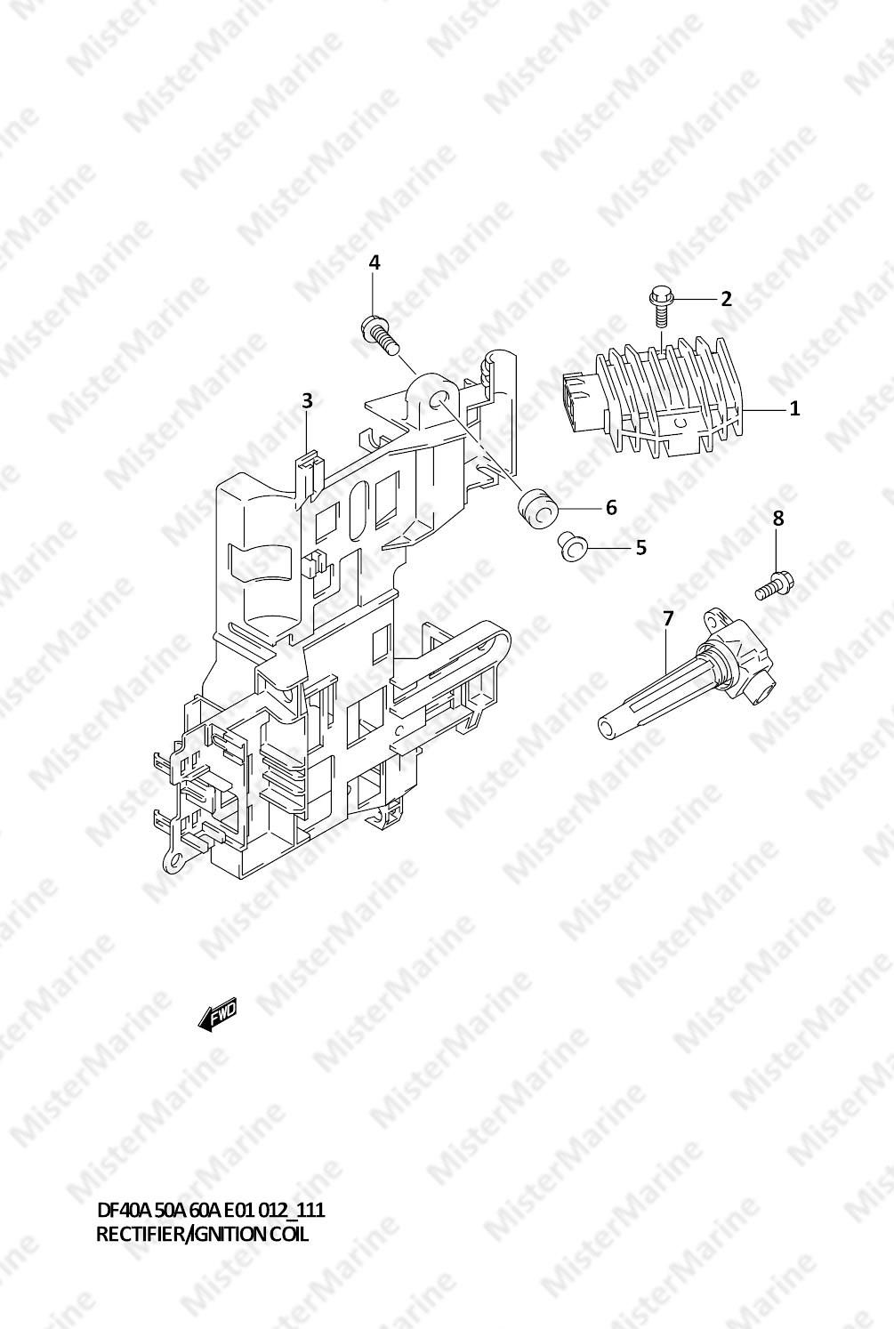 FIG.111 (1-J-12) RECTIFIER / IGNITION COIL