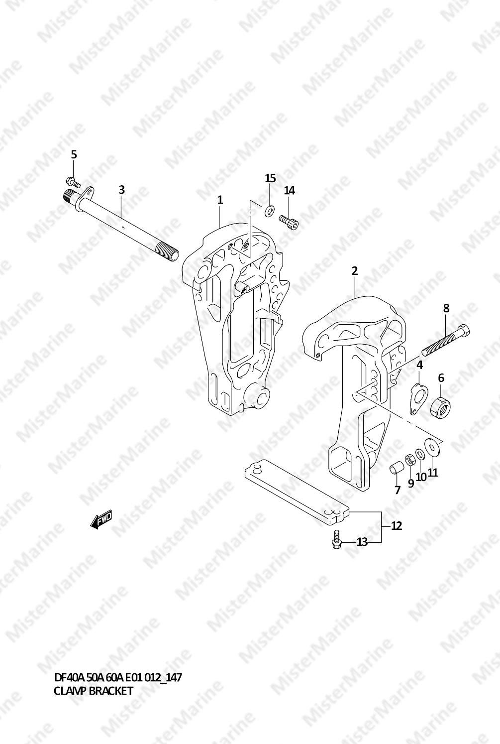 FIG.147 (2-B-6) CLAMP BRACKET (DF40AST E34)