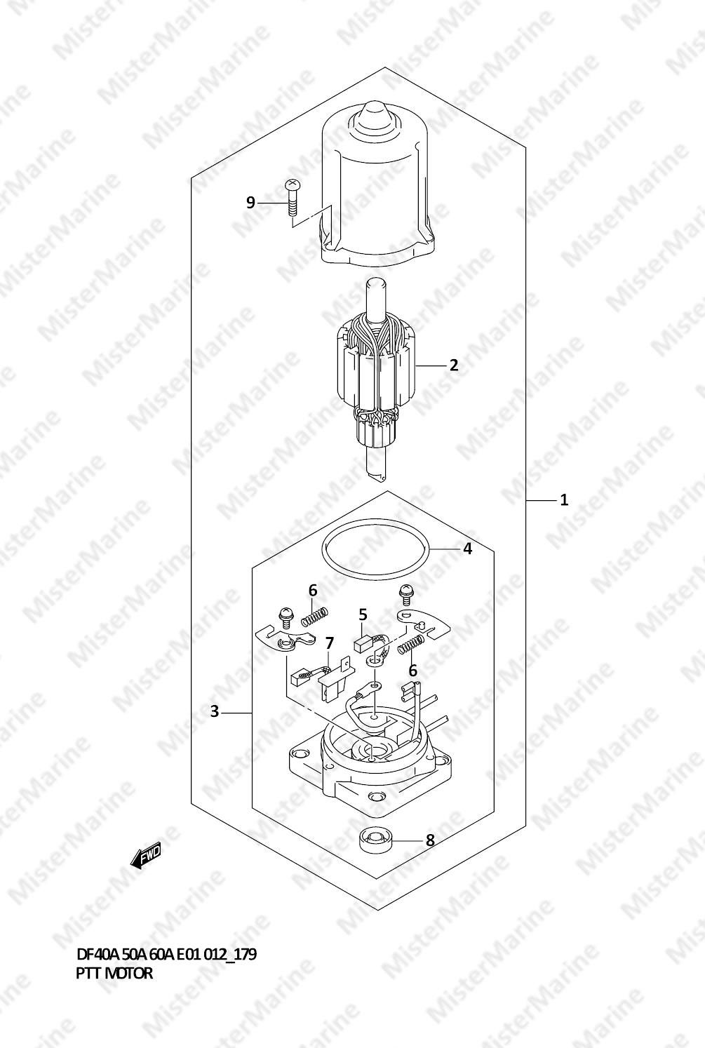 FIG.179 (2-D-15) PTT MOTOR (DF40AST E34)