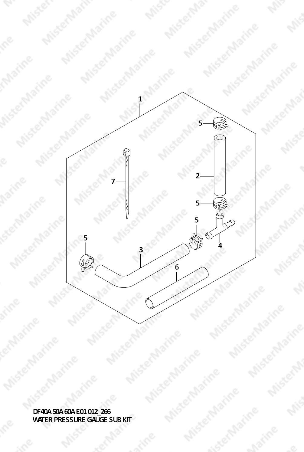 FIG.266 (2-L-3) WATER PRESSURE GAUGE SUB KIT (DF40AST E34)