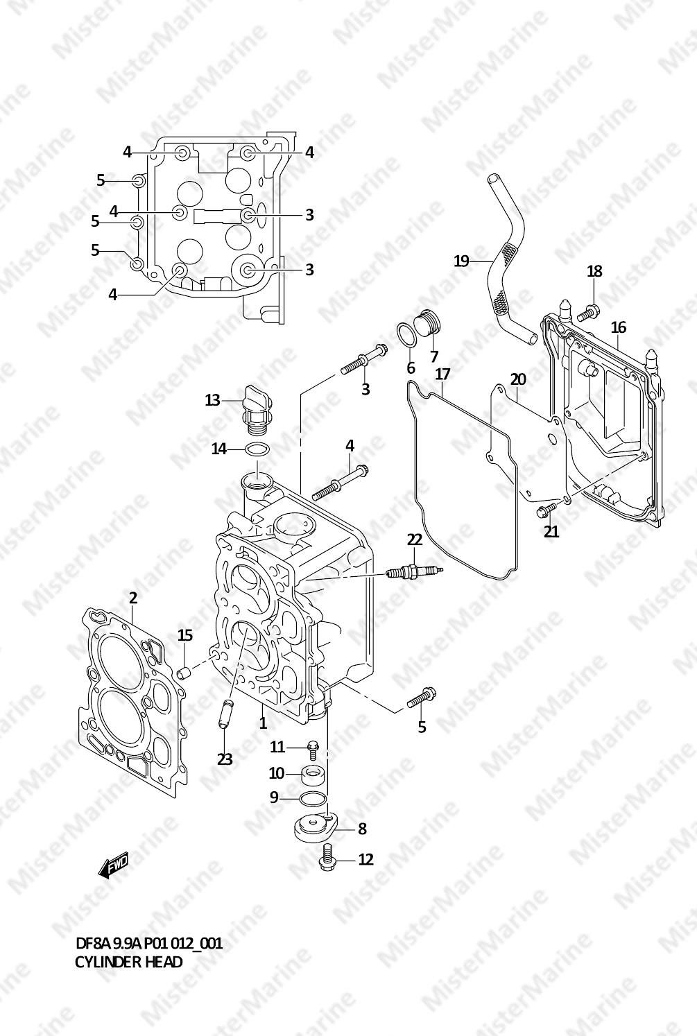 FIG.1 (1-B-2) CYLINDER HEAD