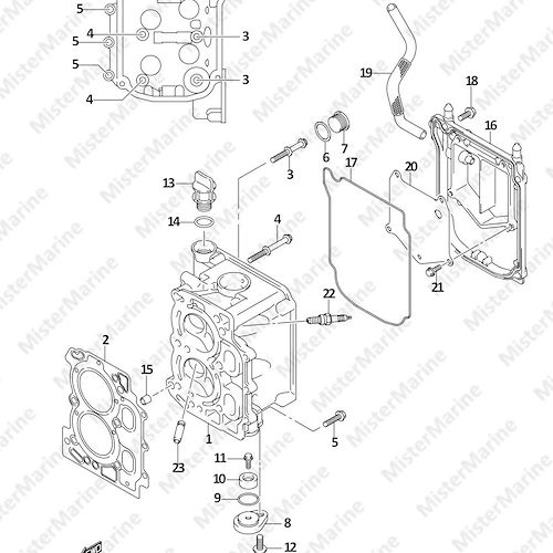 FIG.1 (1-B-2) CYLINDER HEAD