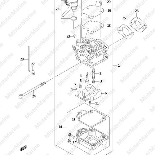 FIG.14 (1-C-2) CARBURETOR (DF8AR P01)
