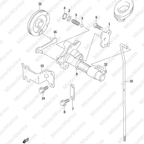 FIG.28 (1-D-4) CLUTCH ROD (DF9.9A P01)