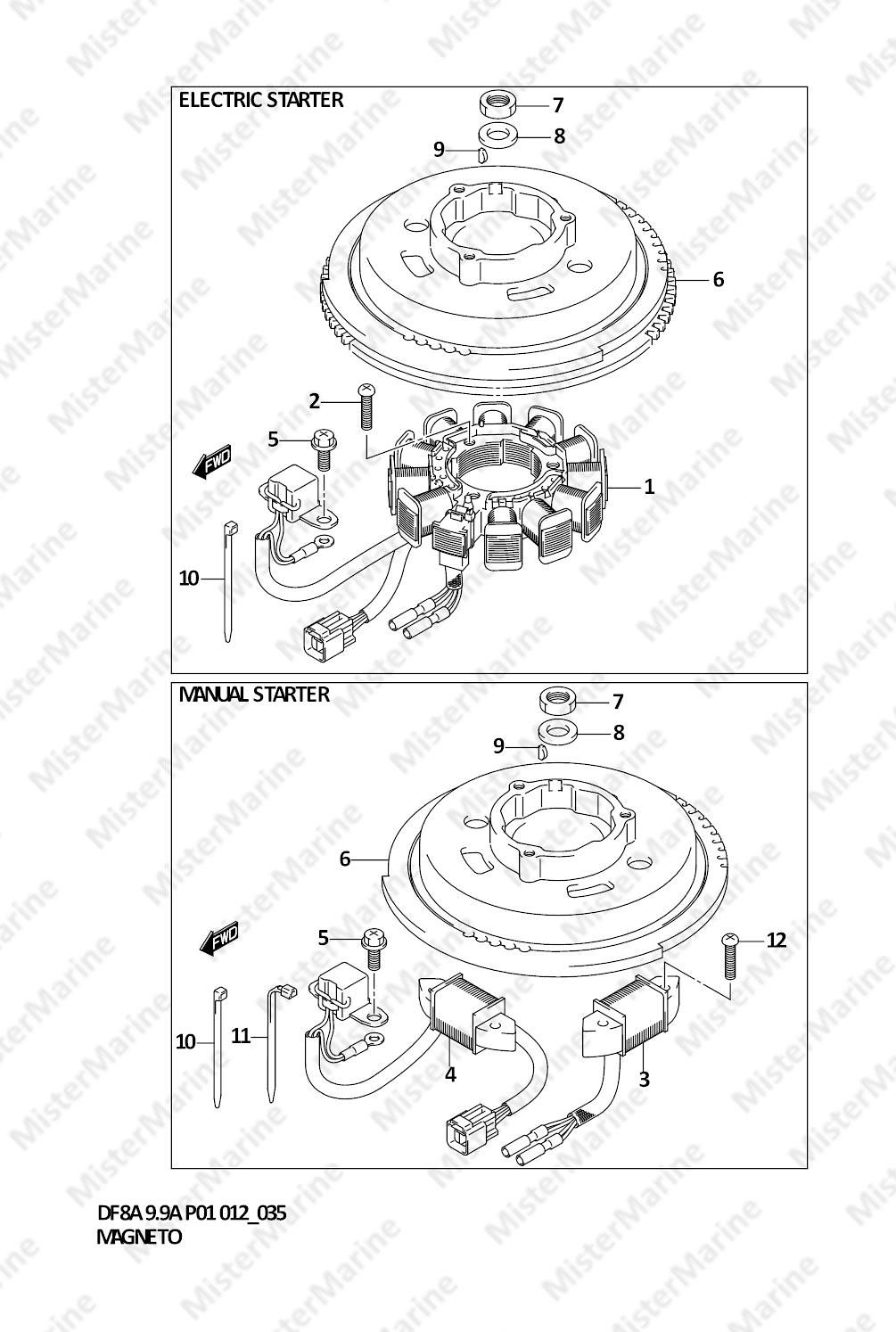FIG.35 (1-D-12) MAGNETO (DF9.9A P01)