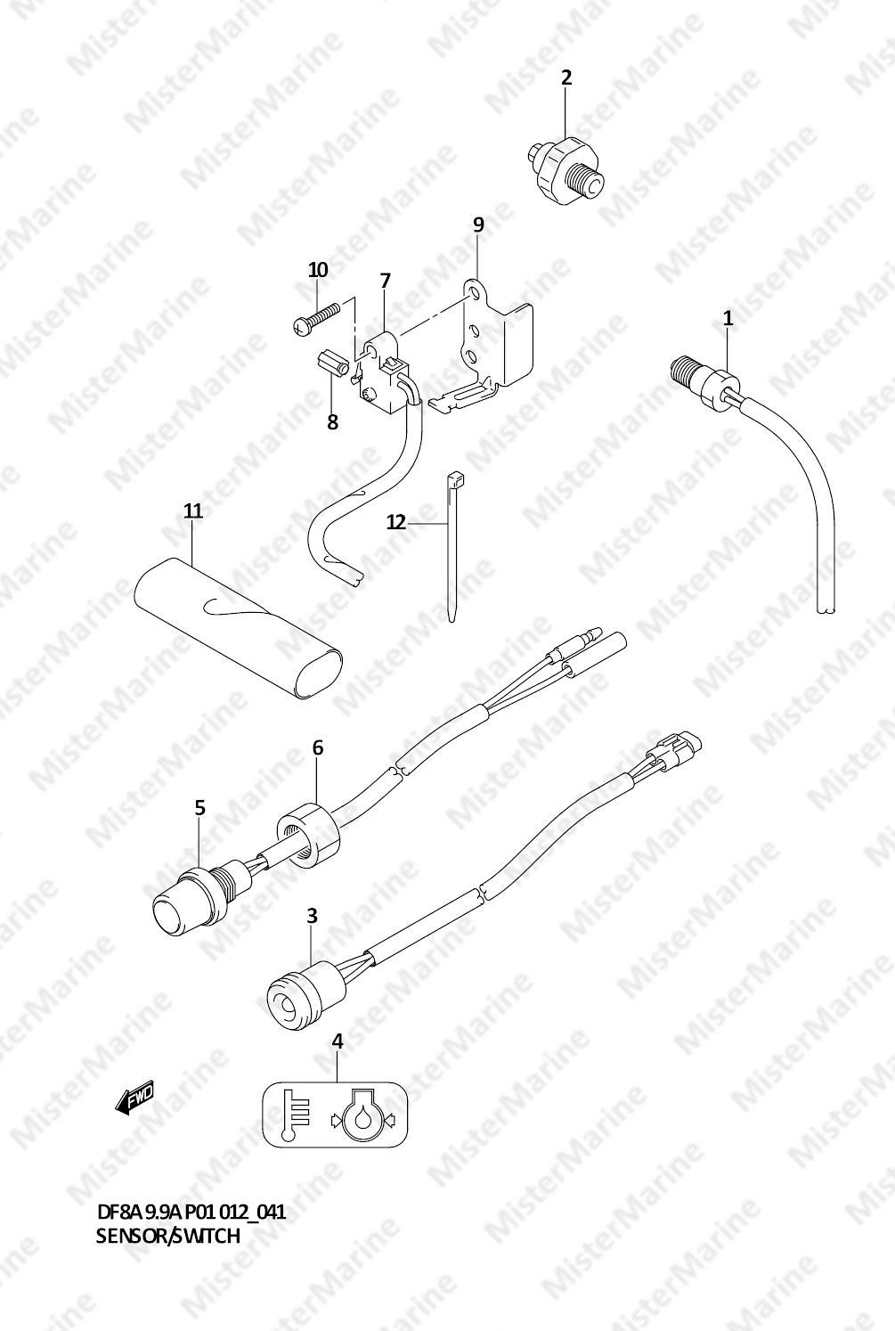 FIG.41 (1-E-4) SENSOR / SWITCH (DF8A P01)