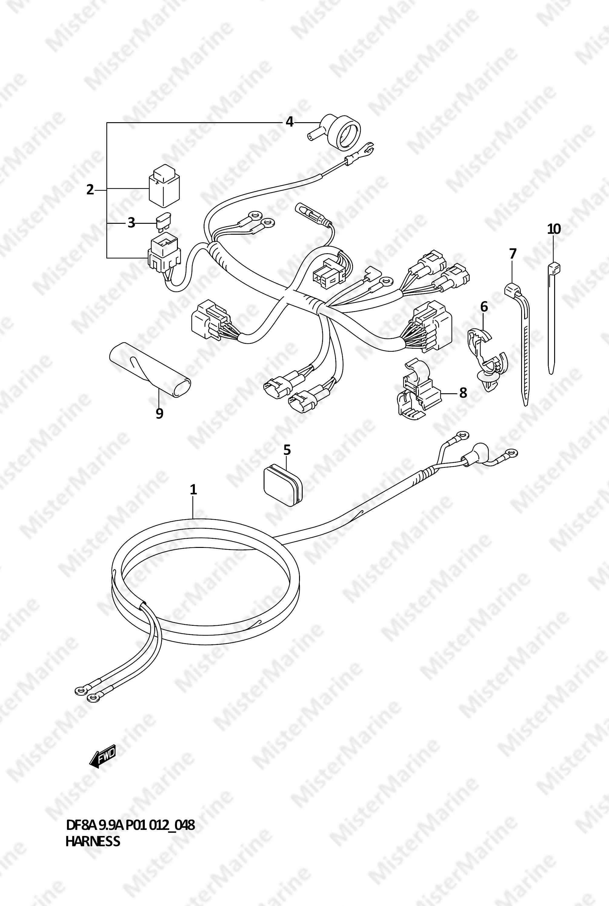 FIG.48 (1-E-11) HARNESS (DF9.9AR P01)