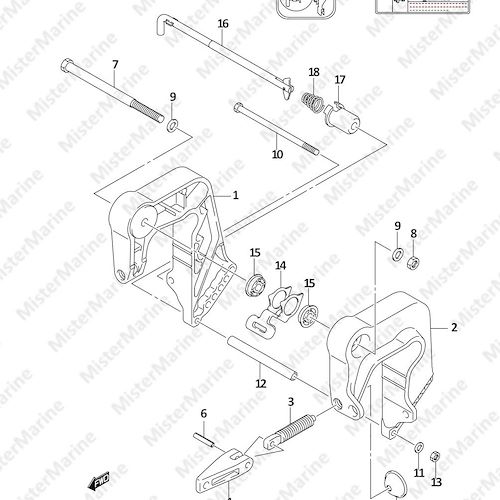 FIG.51 (1-E-14) CLAMP BRACKET (DF9.9A P01)
