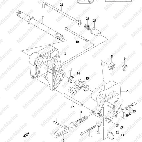 FIG.52 (1-E-15) CLAMP BRACKET (DF9.9AR P01)