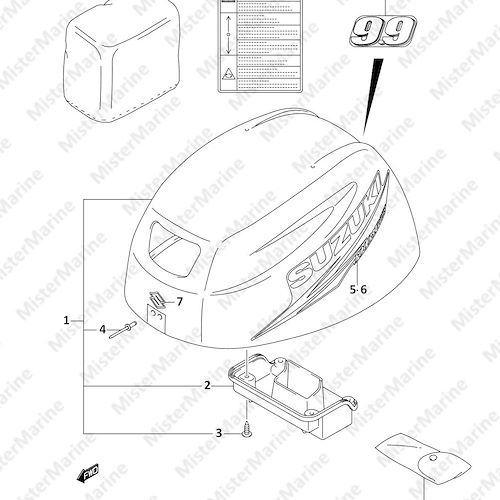 FIG.66 (1-G-4) ENGINE COVER (DF9.9A P01)