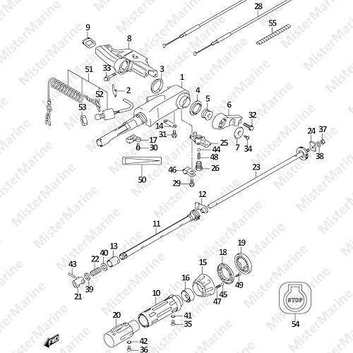 FIG.70 (1-G-9) TILLER HANDLE (DF9.9A P01)