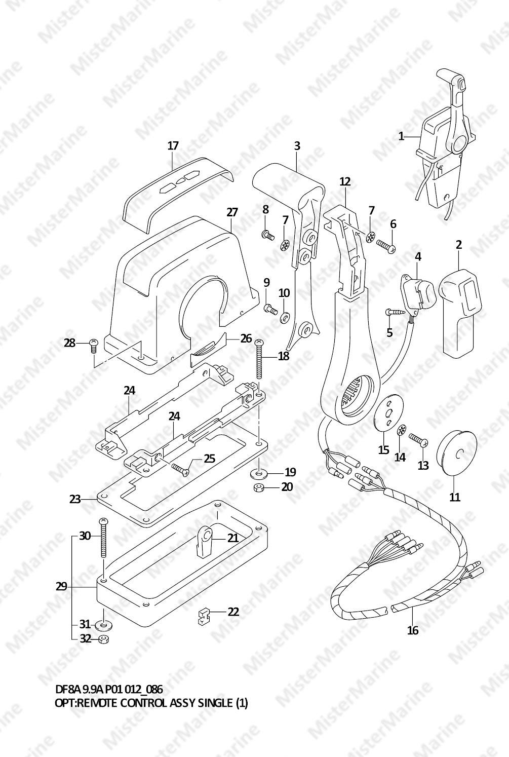 FIG.86 (1-I-2) OPT:REMOTE CONTROL ASSY SINGLE (1)