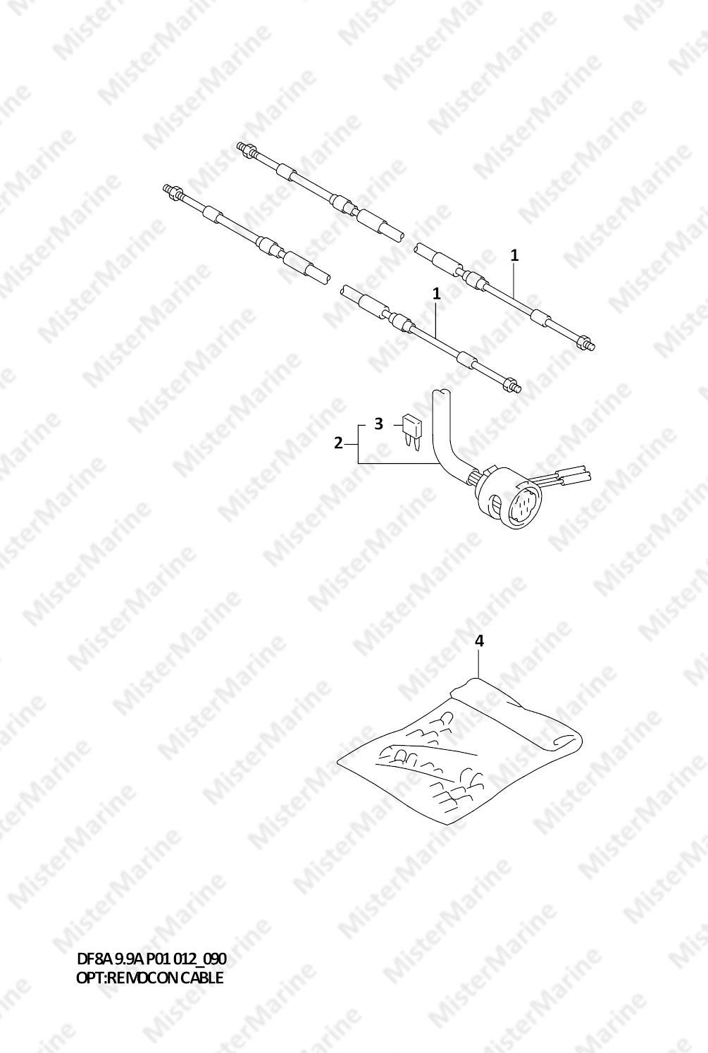 FIG.90 (1-I-7) OPT:REMOCON CABLE (DF9.9A P01)