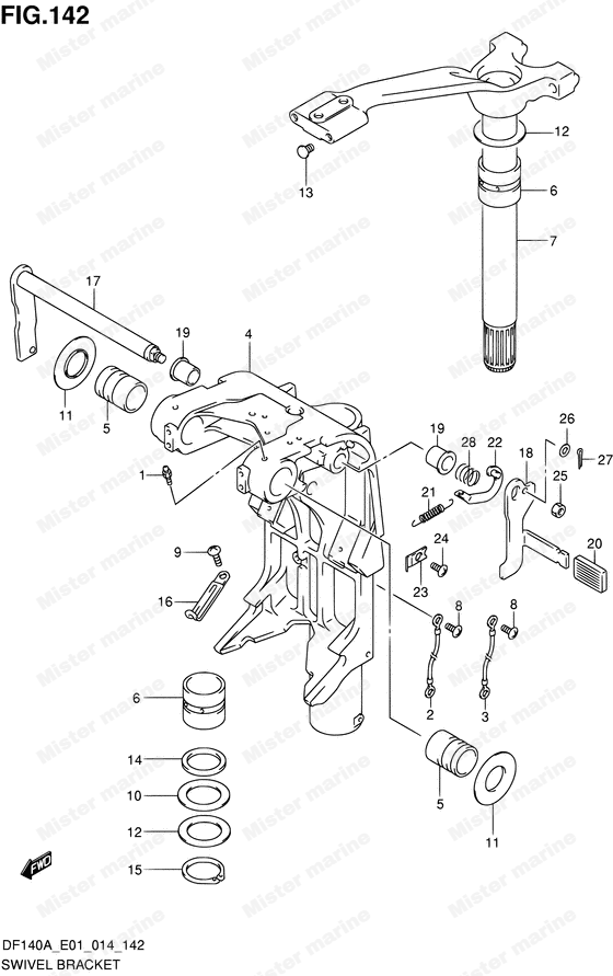 FIG 336A SWIVEL BRACKET DF140A