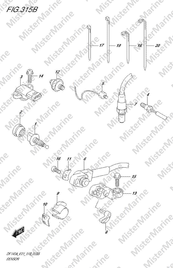FIG.315B (1-L-3) SENSOR (DF115AT E01)