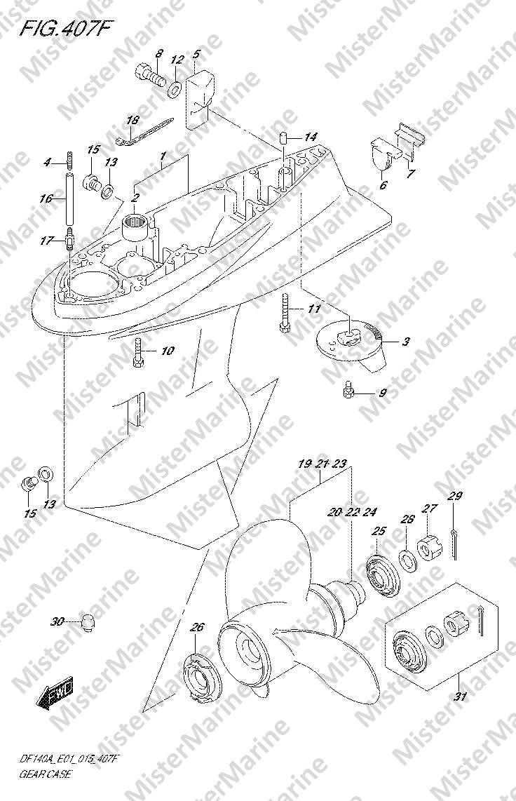 FIG.407F (2-G-15) GEAR CASE