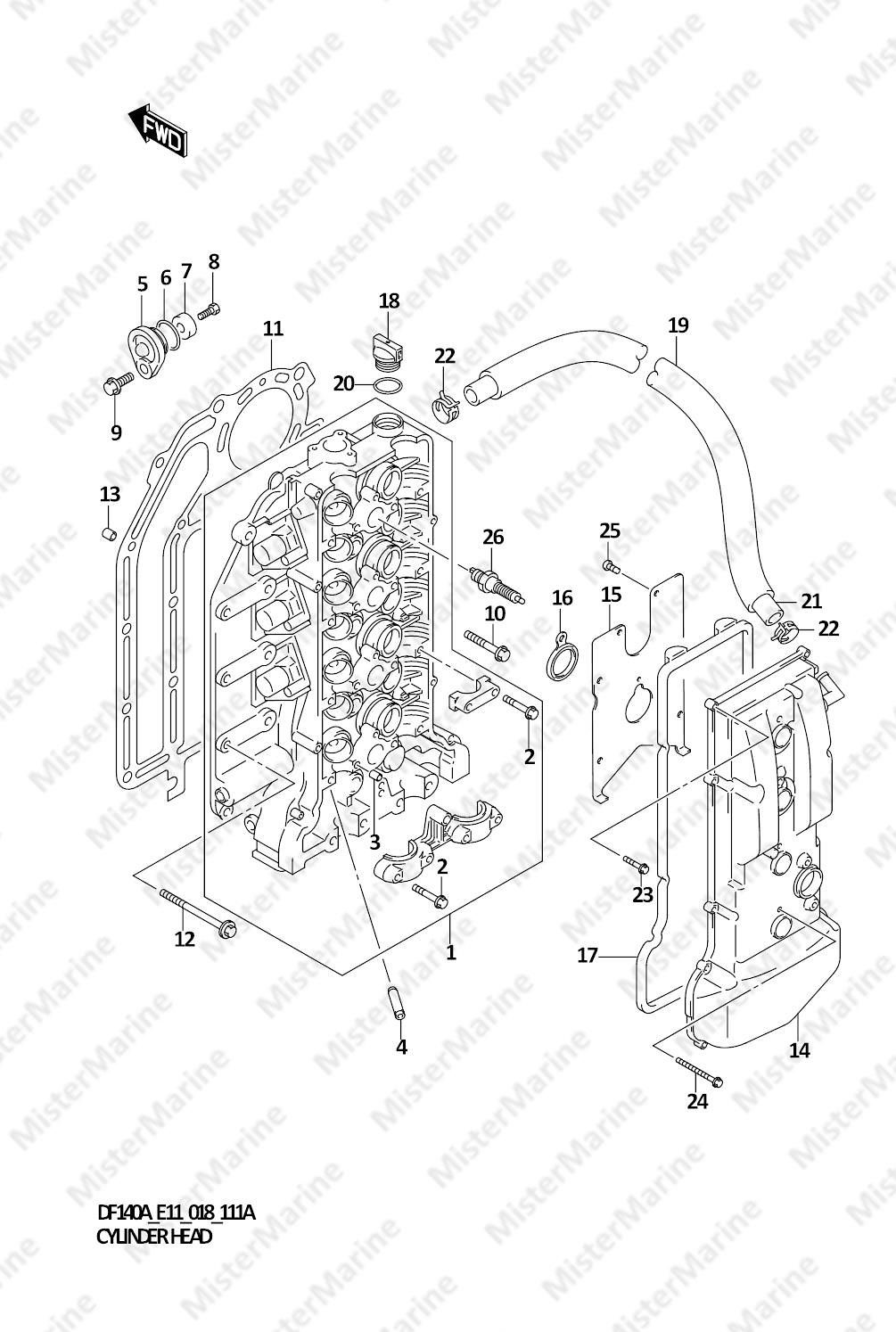 FIG.111A (1-B-2) CYLINDER HEAD