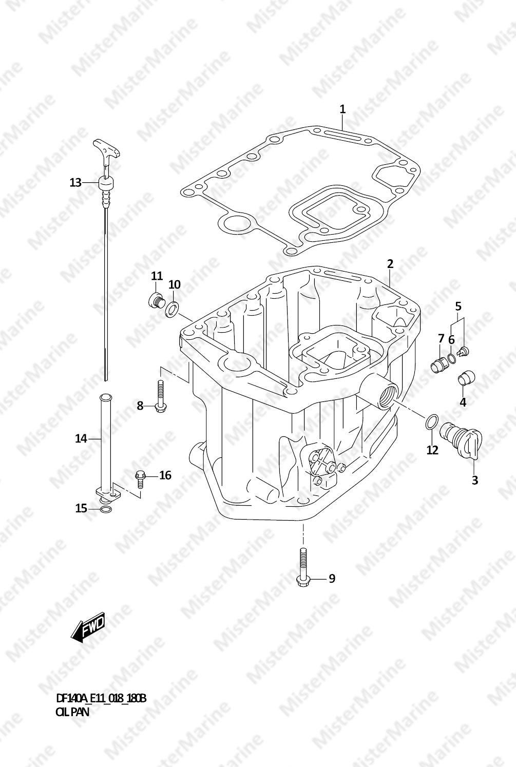 FIG.180B (1-C-15) OIL PAN