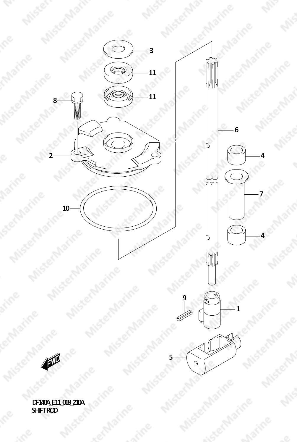 FIG.210A (1-D-3) SHIFT ROD