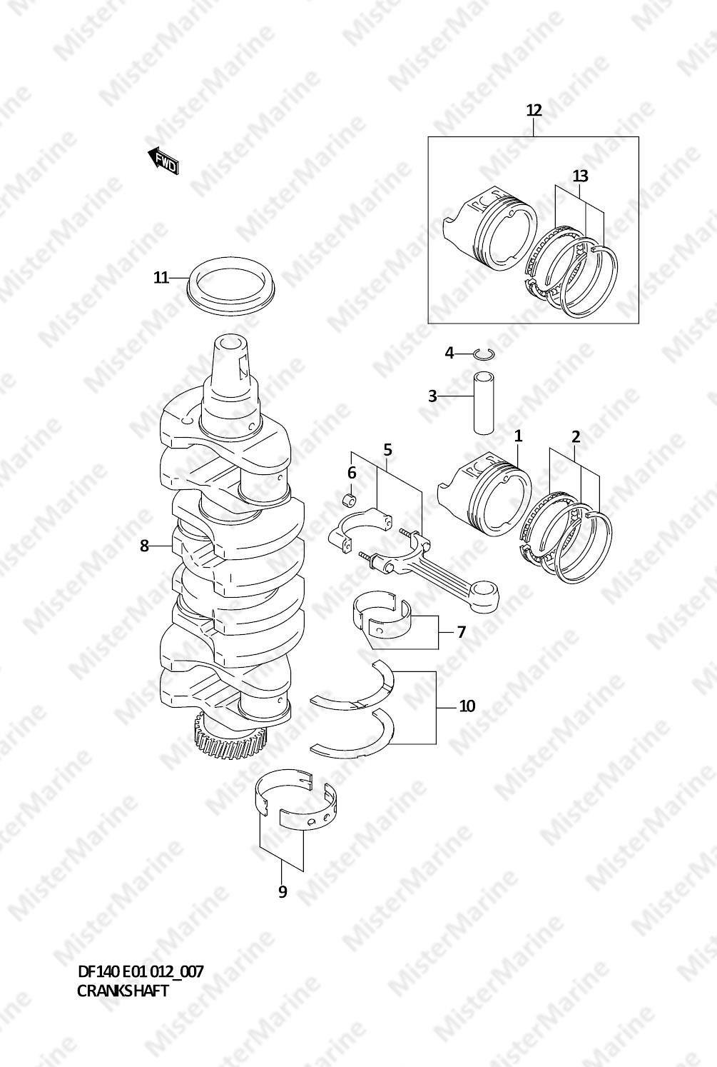 FIG.7 (1-B-8) ALBERO MOTORE
