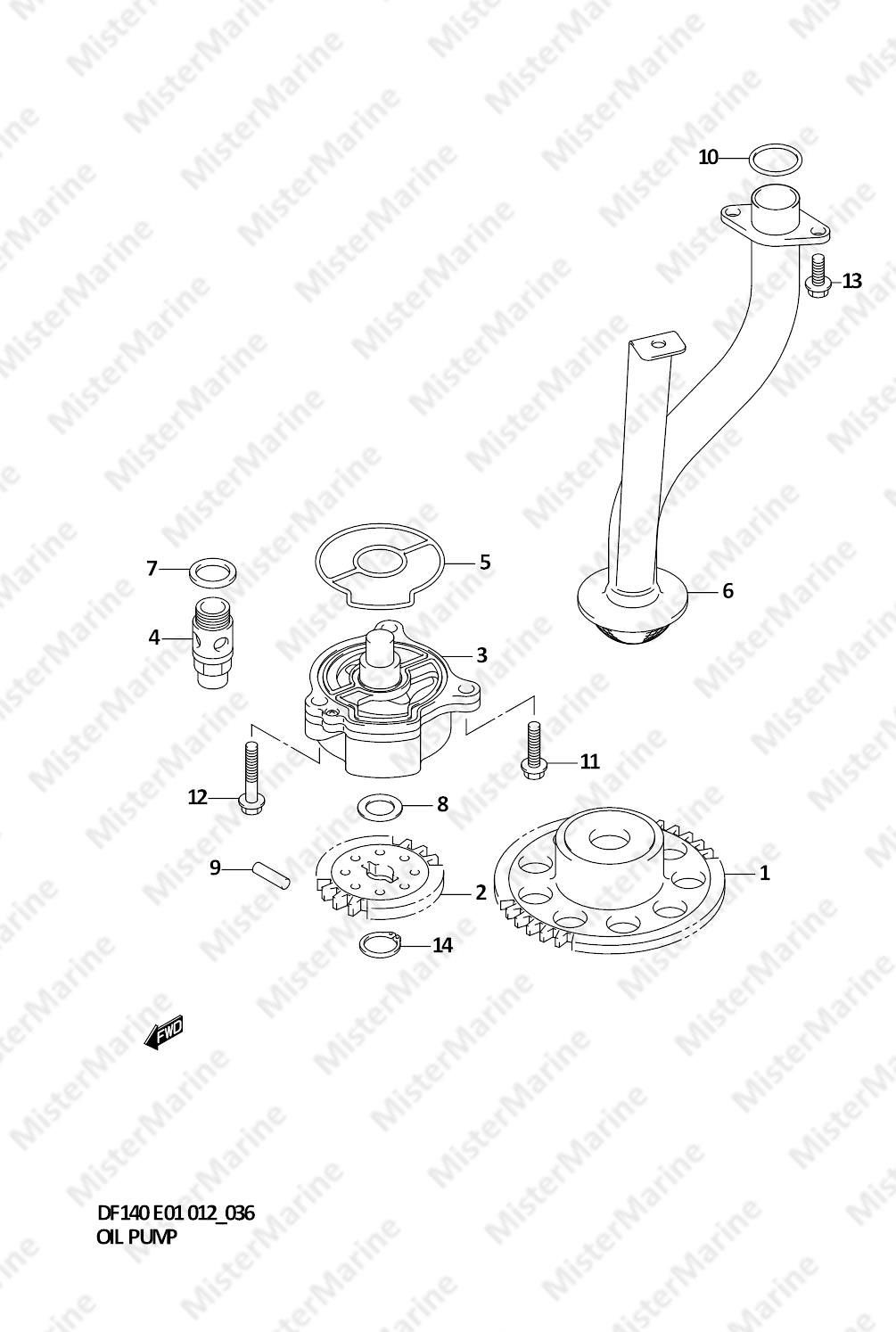 FIG.36 (1-D-13) POMPA OLIO