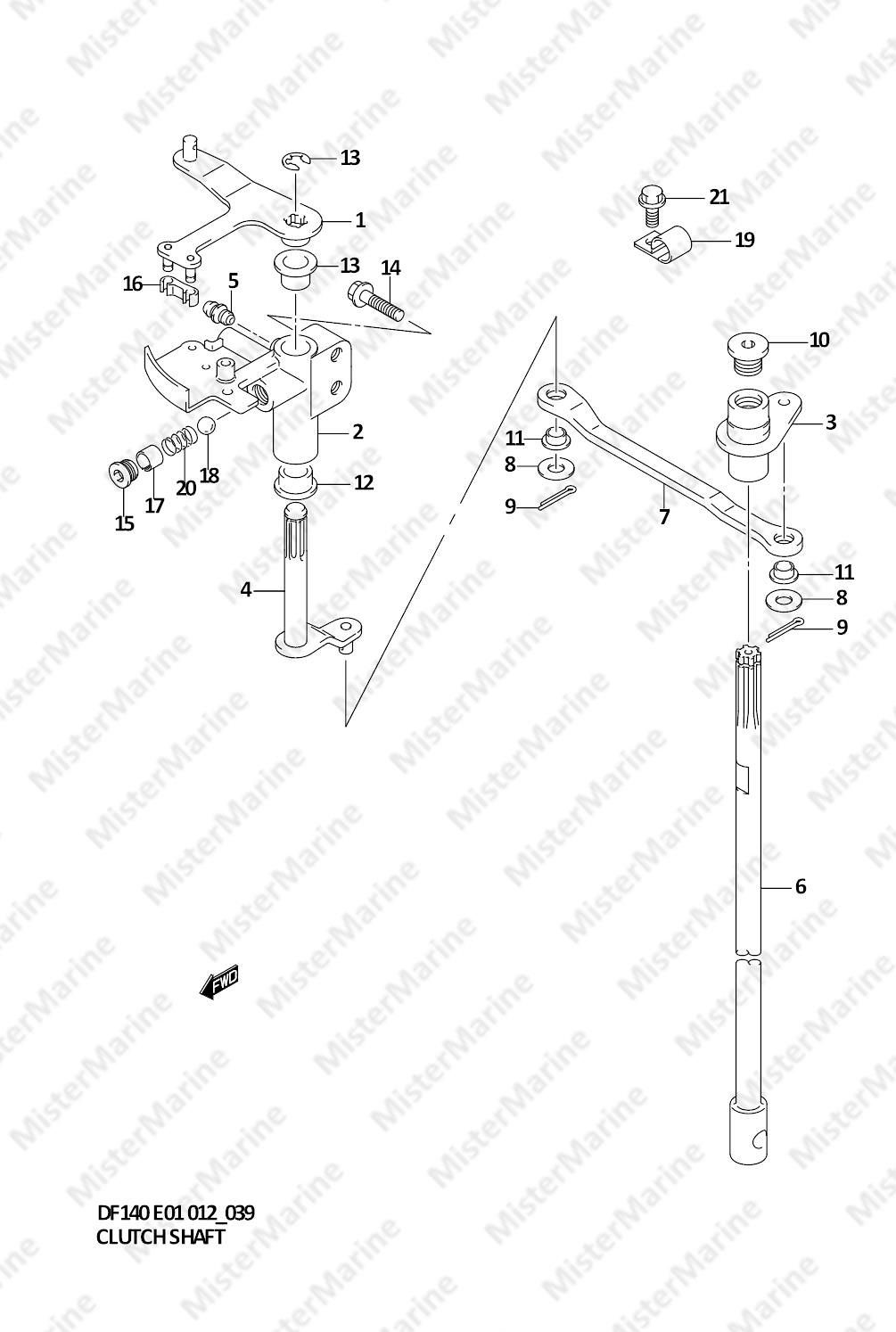 FIG.39 (1-E-2) ALBERO FRIZIONE 2006 (MATR-682149) - 2011