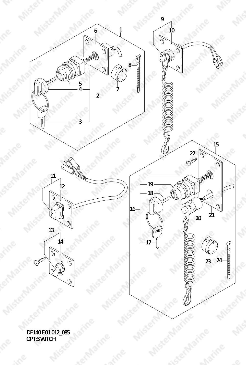 FIG.85 (1-H-15) INTERRUTTORI (DF140T E1)