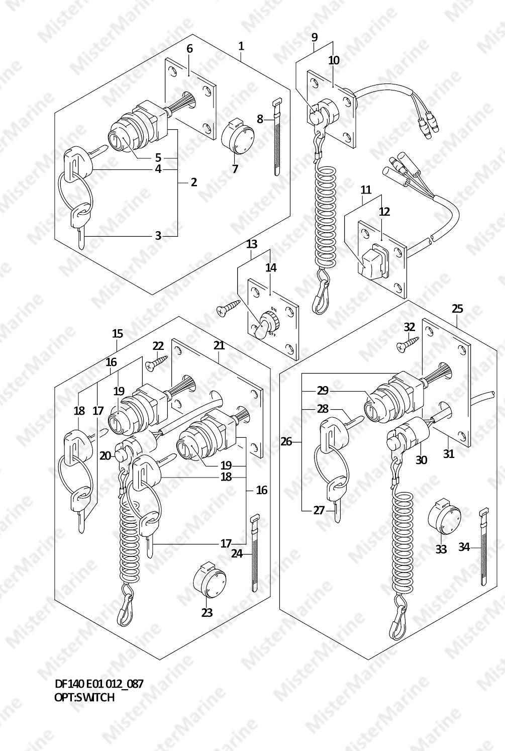 FIG.87 (1-I-5) INTERRUTTORI (DF140Z E1)