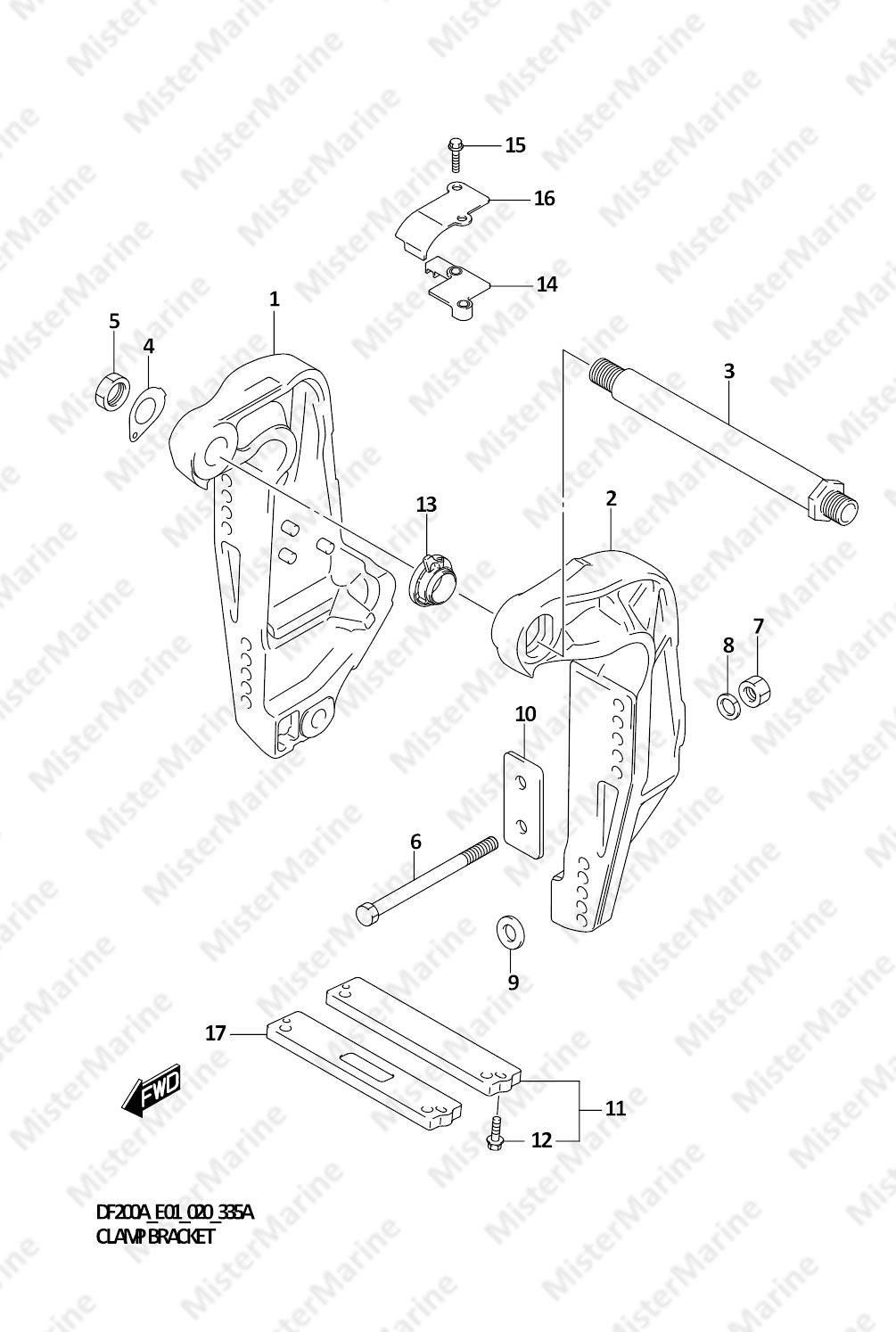 FIG.335A (1-F-12) CLAMP BRACKET