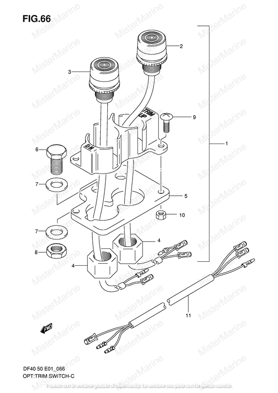 INTERRUTTORE ELEVATORE IDRAULICO MY99-04