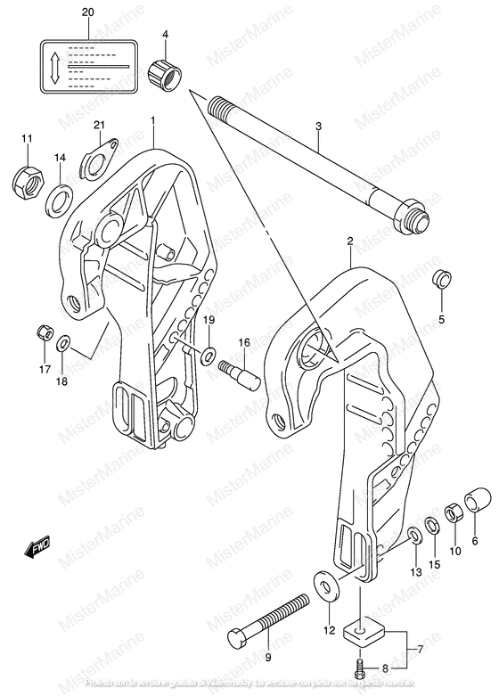 STAFFA SUPPORTO MOTORE MY01-10