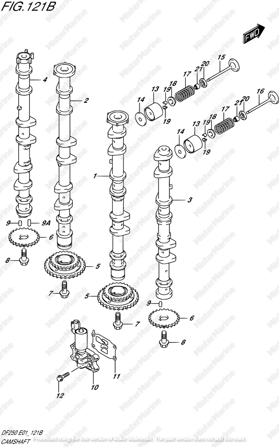ALBERO A CAMME DF250