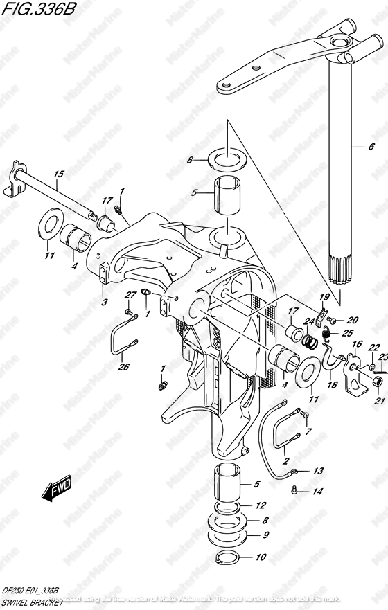 STAFFA SUPPORTO MOTORE GIREVOLE DF200TL