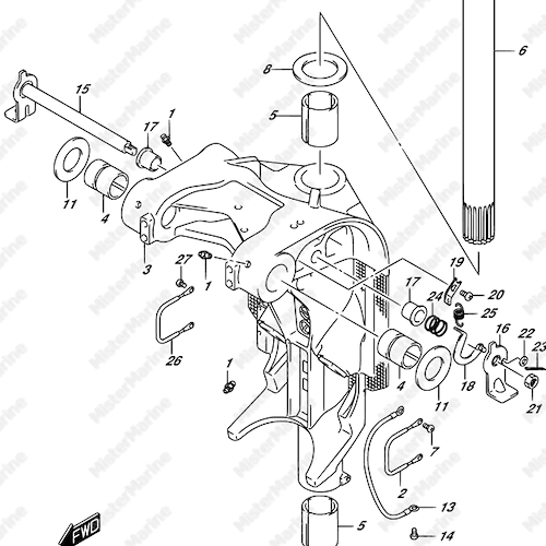 STAFFA SUPPORTO MOTORE GIREVOLE DF200TL