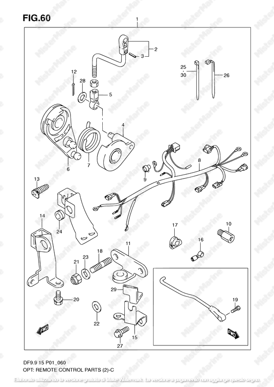 KIT SUPPORTO CAVO TELECOMANDO MY05>