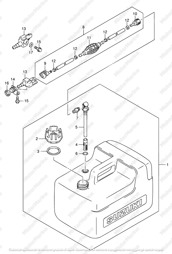SERBATOIO CARBURANTE IN RESINA 12L