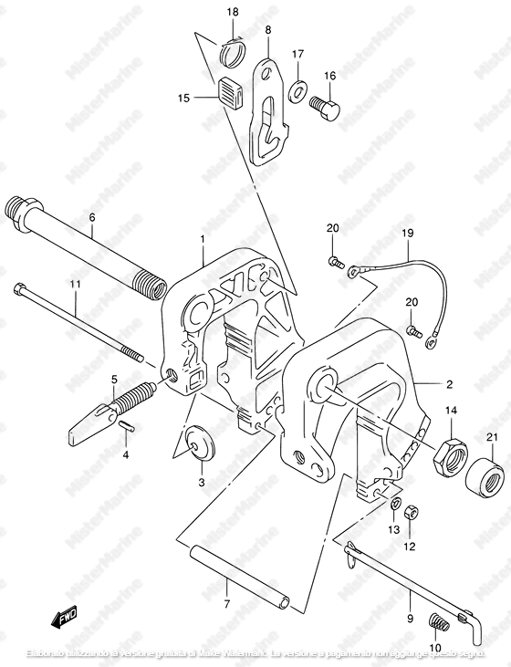 STAFFE SUPPORTO MOTORE MY04