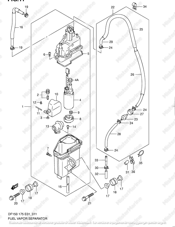 SEPARATORE VAPORI CARBURANTE